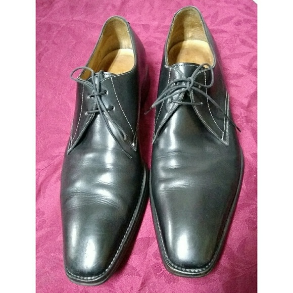 Santoni Other - SANTONI MENS BLACK LEATHER DRESS OXFORDS SIZE 11D